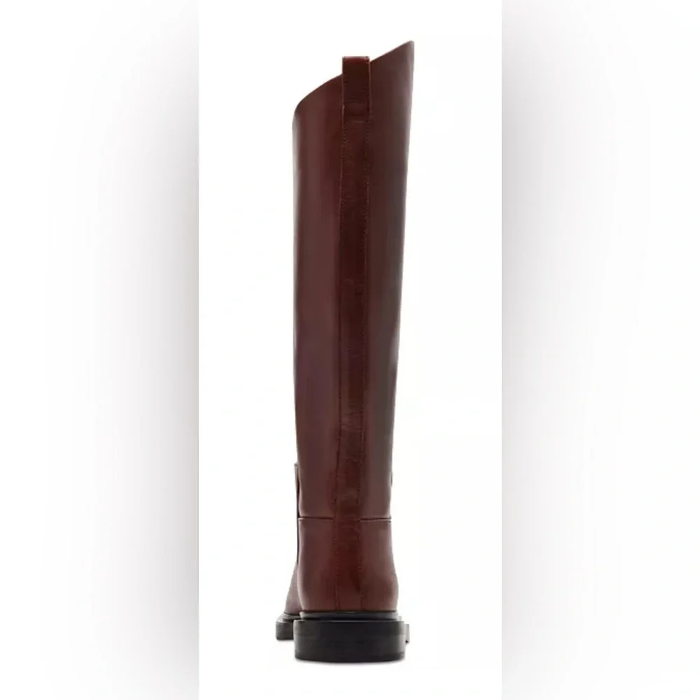 Steve Madden Size 7.5 Women Brown Leather Gaige Riding Boots New MSRP $200 NWT